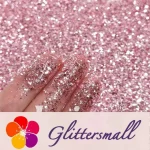 Tender Pink Pure Color Cellophane Glitter Flakes Shards B0920 2x2