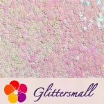 4mm Hollow Out Plum Flower Shaped Iridescent Violet Glitter C003R