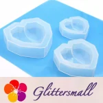 Faceted Heart Pack of 3 Silicone Resin Mold M-YMR-XXQM001