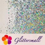 Holographic Silver Opa Cellophane Holo Shards Confetti Glitter Sprinkle Toppings LB0100 2x2