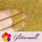0.2mm Hexagon Shapes Laser Red Gold Glitter LB0200