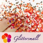 3mm Butterfly Shapes Laser Red Glitter LB0300