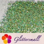 0.8mm Hexagon Cosmetic Grade Holographic Green Glitter SLG008