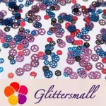 Gear Shaped Mixed Metal Glitter MC214