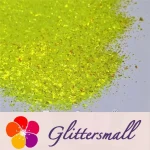 Fluorescent Green High Brightness Iridescent Cellophane Glitter Shards (Flakes) FC330 2x2