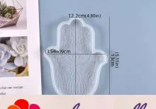 2 Pcs Hamsa Hand of Fatima Epoxy for DIY Craft Cup Mat Resin Molds