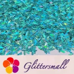 6mm Candy Sweet Shaped Holographic Teal Green Glitter LB0702