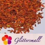 6mm Candy Sweet Shaped Holographic Red Bronze Glitter LB0401