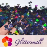 8mm Unnko Holographic Black Shaped Glitter LB01000