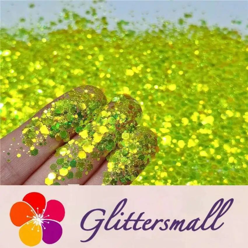 General Mixed Fluorescent Green High Brightness Glitter FC330