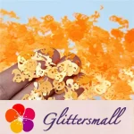 Halloween Pumpkin Ghost Skull Special Mixed Bright Orange Glitter Y504