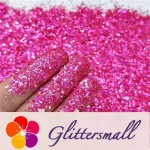 2x2 Glitter Holo Shards (Flakes) Holographic Pigment Rose Red Glitter SLG016-N