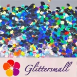 9mm Butterfly Shaped Holographic Silver Glitter LB0100