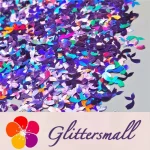 9mm Fish Tail Shaped Holographic Light Purple Glitter LB0802