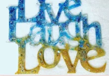 Live, Laugh, Love Splicing Decoration Silicone Resin Mold M-QZZ-LLL001