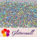 4mm Thunder Or Lightning Shaped Holographic Silver Glitter LB0100
