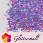 4mm Thunder Or Lightning Shaped Holographic Light Purple Glitter LB0802