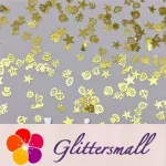 Golden Marine Organism Shaped Mixed Metal Glitter MC211