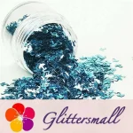 3mm Umbrella Shapes Sky Blue Glitter B0711