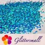 3mm Cloud Shapes Laser Sky Blue Glitter LB0700