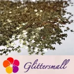 3mm Butterfly Shaped Champagne Gold Glitter B0212