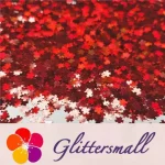 5mm Cherry Blossoms Shaped Holographic Red Glitter LB0300