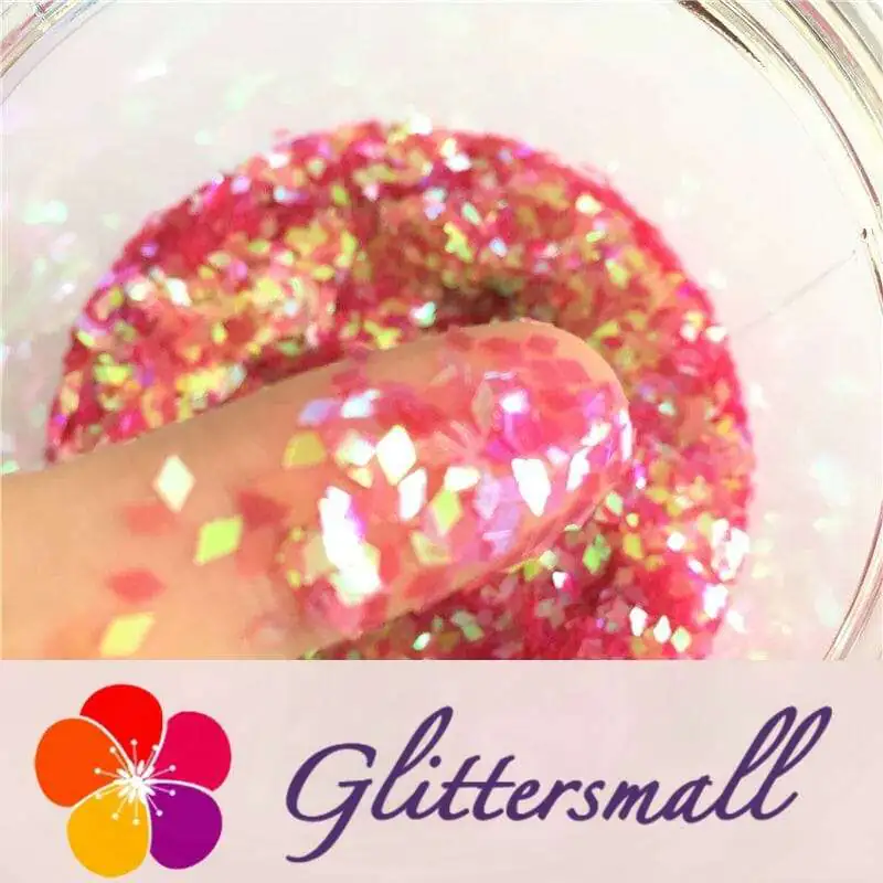 2mm Rhombic shaped translucent iridescent glitter C009