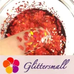Holographic Red 2mm Rhombic Shaped Translucent Glitter LB0300
